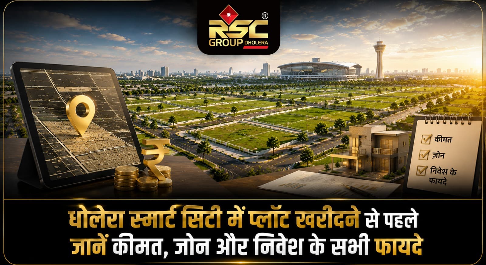  धोलेरा स्मार्ट सिटी में प्लॉट खरीदने से पहले जानें कीमत, ज़ोन और निवेश के सभी फायदे