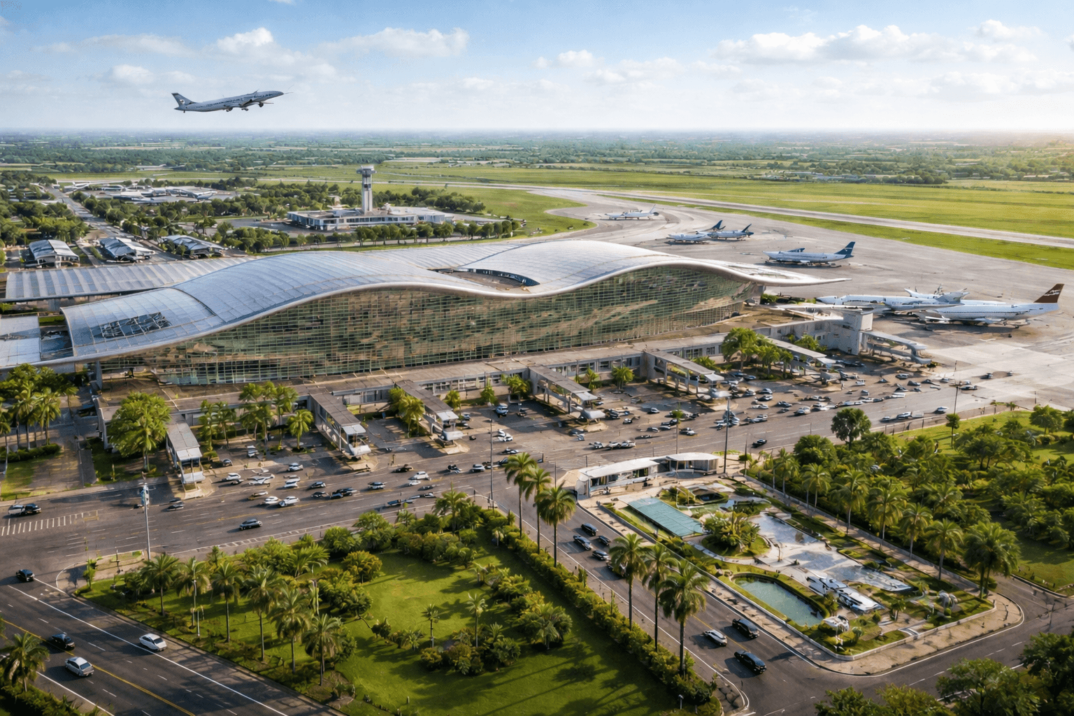 Dholera International Airport aerial view
