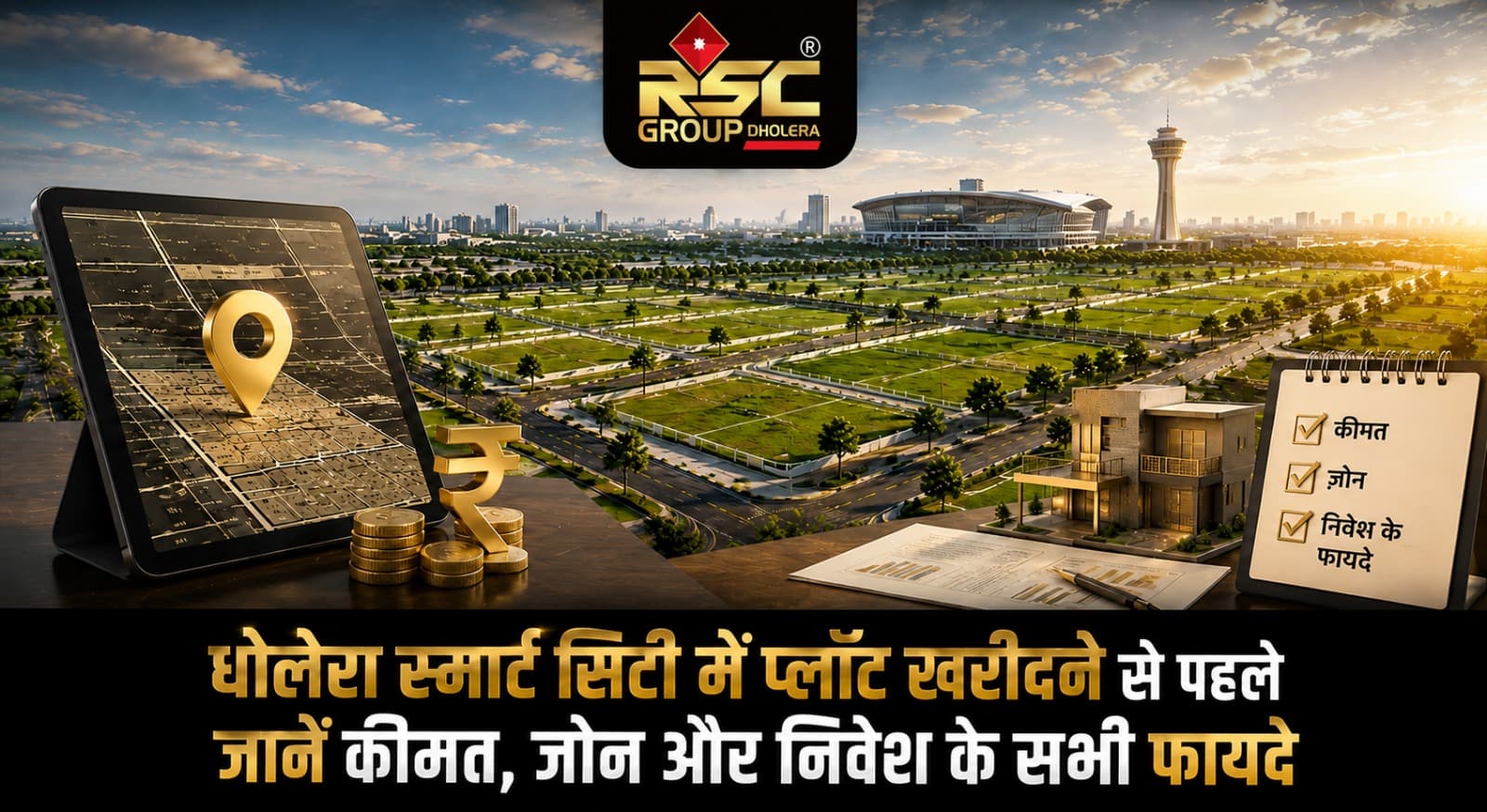 धोलेरा स्मार्ट सिटी में प्लॉट खरीदने से पहले जानें कीमत, ज़ोन और निवेश के सभी फायदे