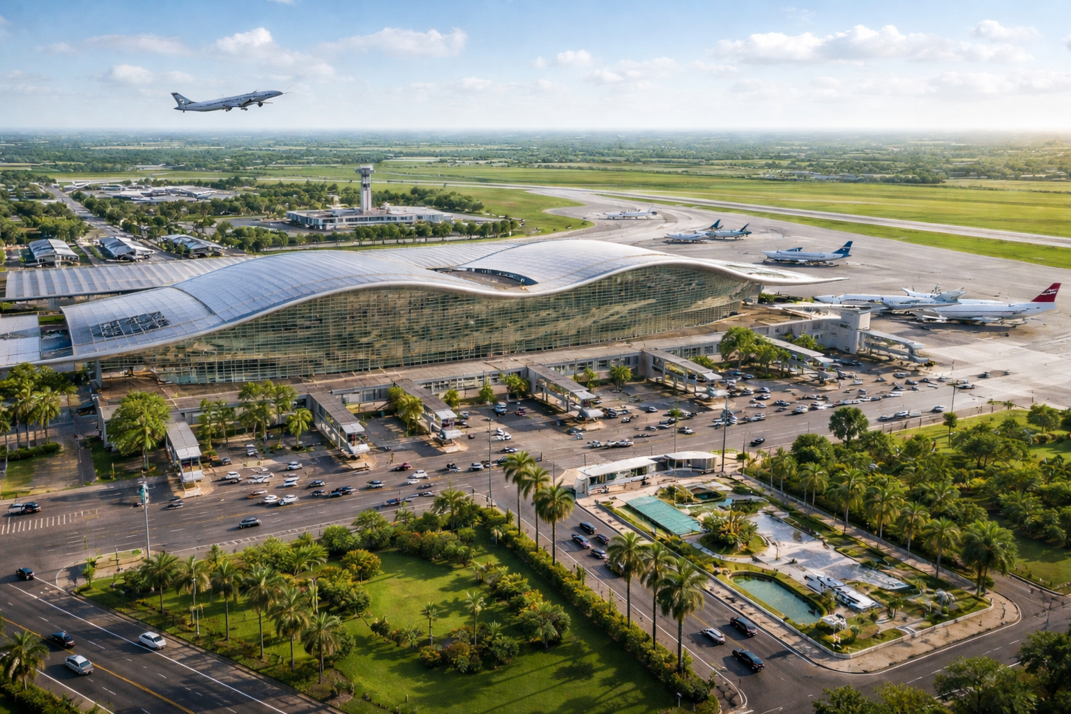 Dholera International Airport aerial view
