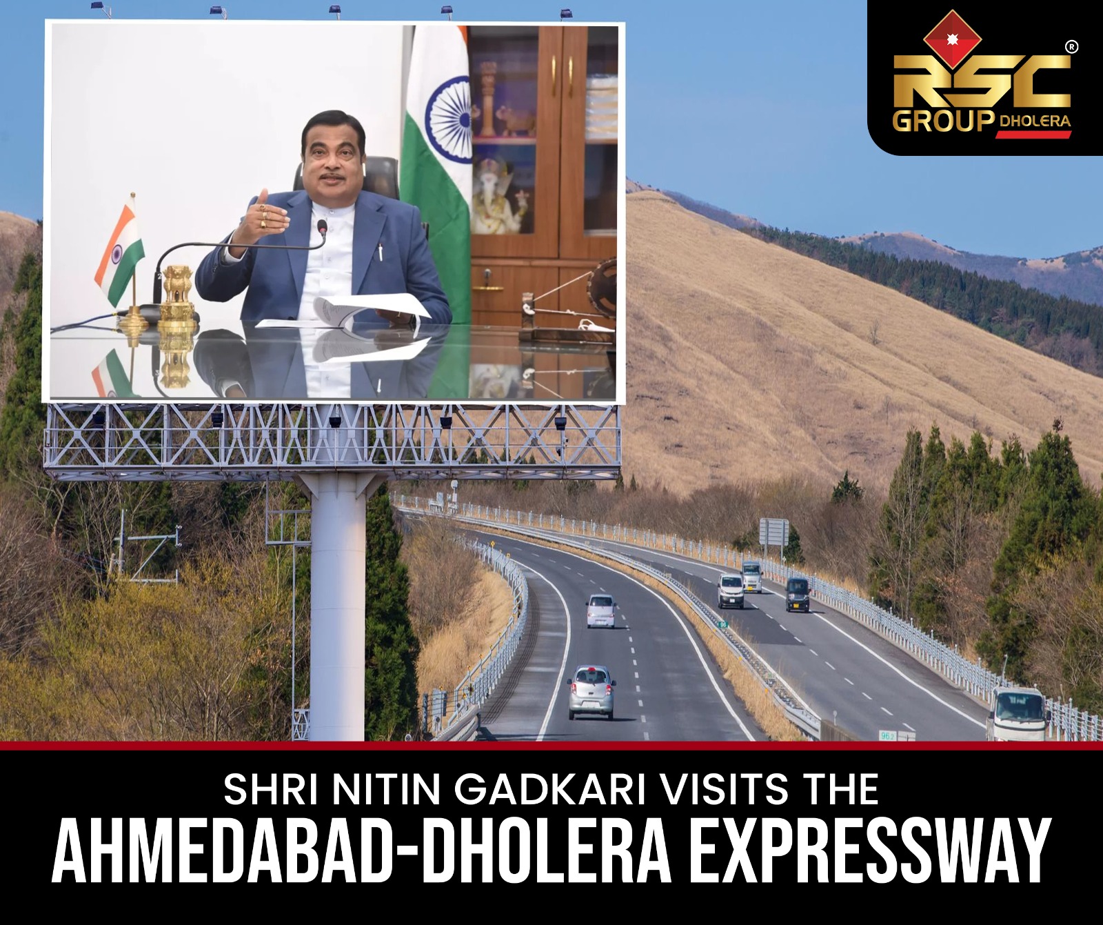 Shri Nitin Gadkari visits the Ahmedabad-Dholera Expressway